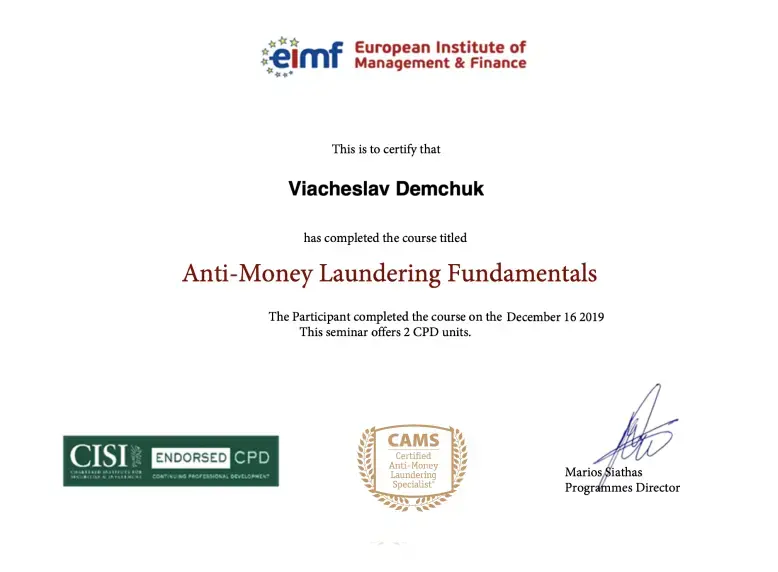 AML Certificate